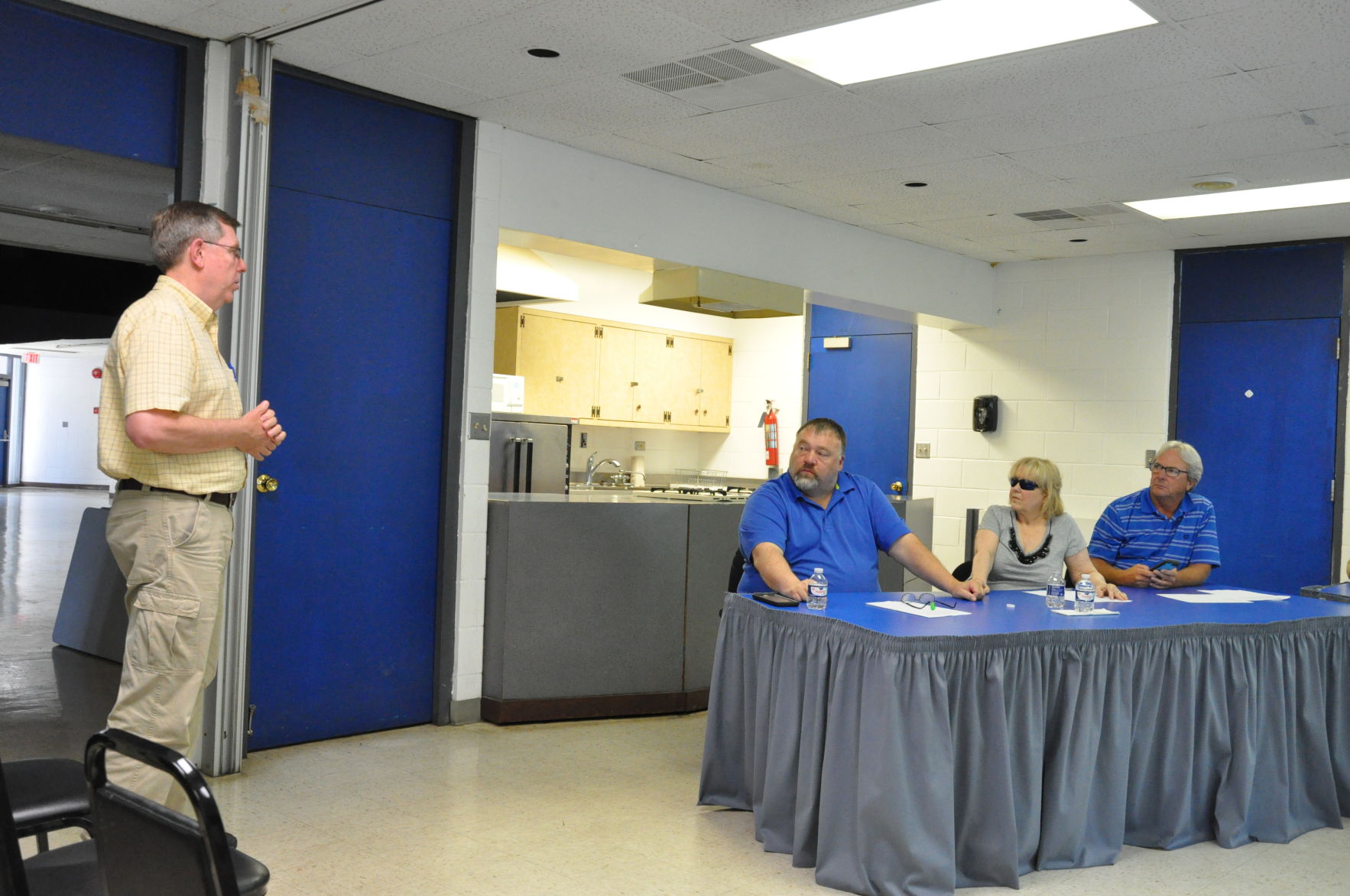 Utilities General Manager Bob Pack, left, addresses the Paintsville City Council